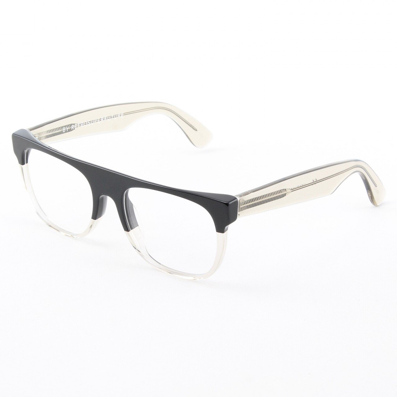 Super Flat Top 956/0T Eyeglasses Black Crystal with Clear Zeiss Lenses by RETROSUPERFUTURE