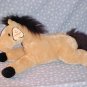 18" long Aurora Realistic TAN HORSE Black Mane PLUSH