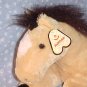 18" long Aurora Realistic TAN HORSE Black Mane PLUSH