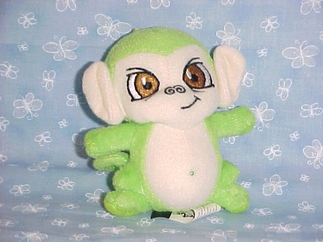 McDonald's Neopets GREEN MYNCI Monkey Mini Plush