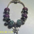 Hot Pink & Silver Fairy Charm Euro Style Bracelet~ $2 Ship