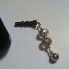 Gold Bell Cell Phone Charm~Dust Plug Cover~IPhone-Smartphone-All Phones