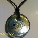 New Black Corded Necklace~Large Glass Pendant~ $2 Ship