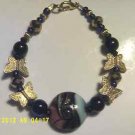 Butterfley Bracelet~Deep Blue Glass~Sparkly...$2 Ship
