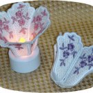 Tea Light Candle Shade Pink Floral 5x7 Machine Embroidery Designs