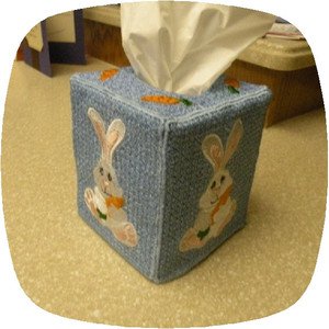 Download FSL Easter Bunny Tissue Box Cover Machine Embroidery Designs