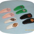 Sports Hairclip Covers Machine Embroidery Designs