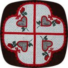 4x4 V Heart Doily Machine Embroidery Designs