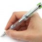 Pilot Prera Fountain Pen Calligraphy Medium Nib Clear Light Green Accent