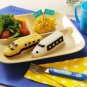 Arnest Train Shape Sushi Rice Press Mold & Nori Press Cutter (Japan Import)
