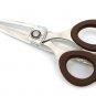 Kokuyo Clippy Non-Stick Scissors with Clip - Brown