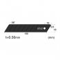 NT Cutter 18mm Heavy duty Extra Sharp Black Snap Off Blades/50 Blade/Pack