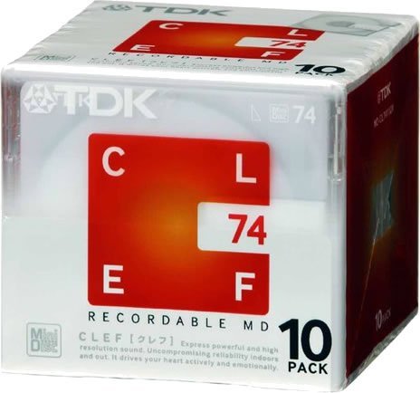 TDK MD-RXG 74" Pack de 5 cintas Minidisc – 10000 Records