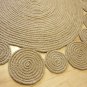 5 ft ( 152 cm ) Playful Round Rug by natural jute
