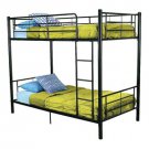 Sunset Twin over Twin Bunkbed in Black - Steel Metal Frame