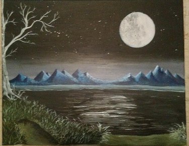 lake at midnight