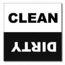 Dishwasher Clean Magnet 2.5" x 2.5" inches