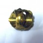 BRASS LORD VISHNU RIDDING GARUDA NAGA OVER HEAD RING FIGURE BLESSING GOOD LIFE