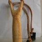 TRADITIONAL WEAPON TOY CLASSIC THAI ART WOODEN SLINGSHOT HANDMADE WOOD CARVING