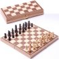 New 30*30cm Standard Game Vintage Wooden Chess Set Hand Carved Foldable Board