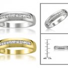 14k Yellow Gold Princess-cut Diamond Men's Wedding Band Ring (1/2 ctw, H-I, SI2)