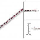 14k Gold 3 1/2 ctw IGL Certified Diamond & Ruby Tennis Bracelet (H-I, I1-I2)