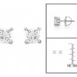 14k White Gold 1 ctw Princess-cut Diamond Stud Earrings (I, VS2)
