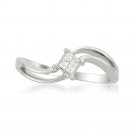 14k Gold 1/10 ctw Princess-cut Diamond Invisible-Set Engagement Ring (H-I, I2)