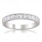 14k White Gold Certified 1 ctw Princess-cut Diamond Bridal Wedding Band Ring (G-H, SI2)