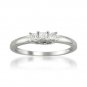 14k White Gold 1/4 ctw Princess-cut 3-Stone Diamond Engagement Ring (H-I, I1)