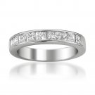 14k White Gold 1 1/2 ctw Princess-cut Diamond 9-stone Bridal Wedding Ring (G-H, SI3-I1)