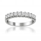 14k White Gold 1 ctw Princess-cut Diamond Bridal Wedding Band Ring (H-I, I1-I2)