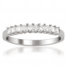 14k White Gold 1/2 ctw Princess-cut Diamond Bridal Wedding Band Ring (H-I, I1-I2)