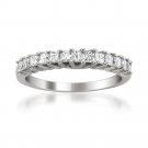 14k White Gold 3/4 ctw Princess-cut Diamond Prong-set Wedding Band (H-I, I1-I2)