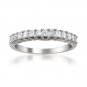 14k White Gold 3/4 ctw Princess-cut Diamond Prong-set Wedding Band (H-I, I1-I2)