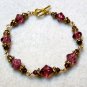 Crackled Rose Beaded Bracelet