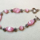 Rosebud Pink Beaded Bracelet
