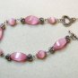 Rosebud Pink Beaded Bracelet