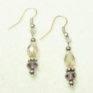 Smoke and Purple Crystal Earrings #2911