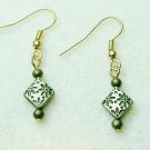Bronze Beaded Earrings #2872