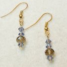 Blue Smoke Crystal Beaded Earrings #2883