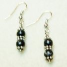 Onyx Black Beaded Earrings #2887