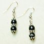 Onyx Black Beaded Earrings #2887