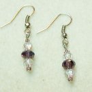 Purple Crystal Beaded Earrings #2891