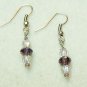 Purple Crystal Beaded Earrings #2891