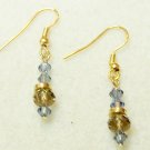 Blue Smoke Crystal Beaded Earrings #2903