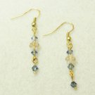 Blue Crystal Dangle Beaded Earrings #2905