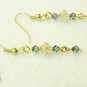 Blue Crystal Dangle Beaded Earrings #2905