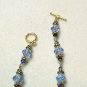 Crackled Cornflower Beaded Bracelet