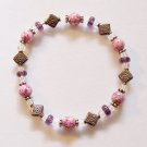 8" Violet Rose Stretch Bracelet #3083